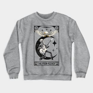 Moon rocker tarot card for rock music lovers Crewneck Sweatshirt